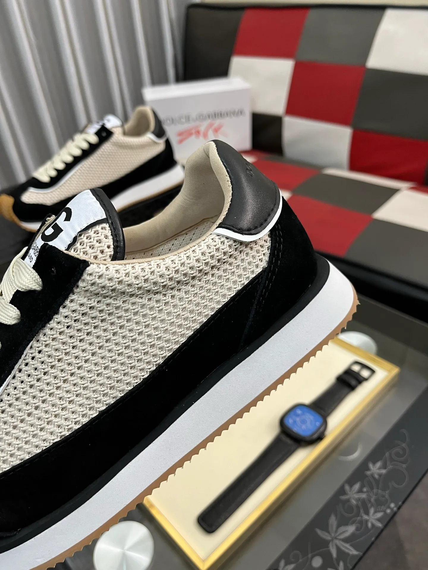 Men's Men's Shoes💰458⌚️⌚️••Dolce&Gabbana••DG✔️High-end men's sports and casual shoes. Original goods from top counters. Original imported cowhide, multi-material splicing design ➕Imported cowhide lining, cowhide feet ➕Original TPR elastic outsole. Size: 36-46